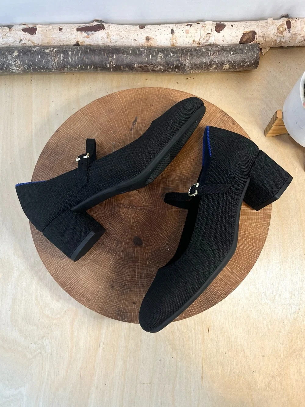 Rothy's Black Mary Jane Block Heels